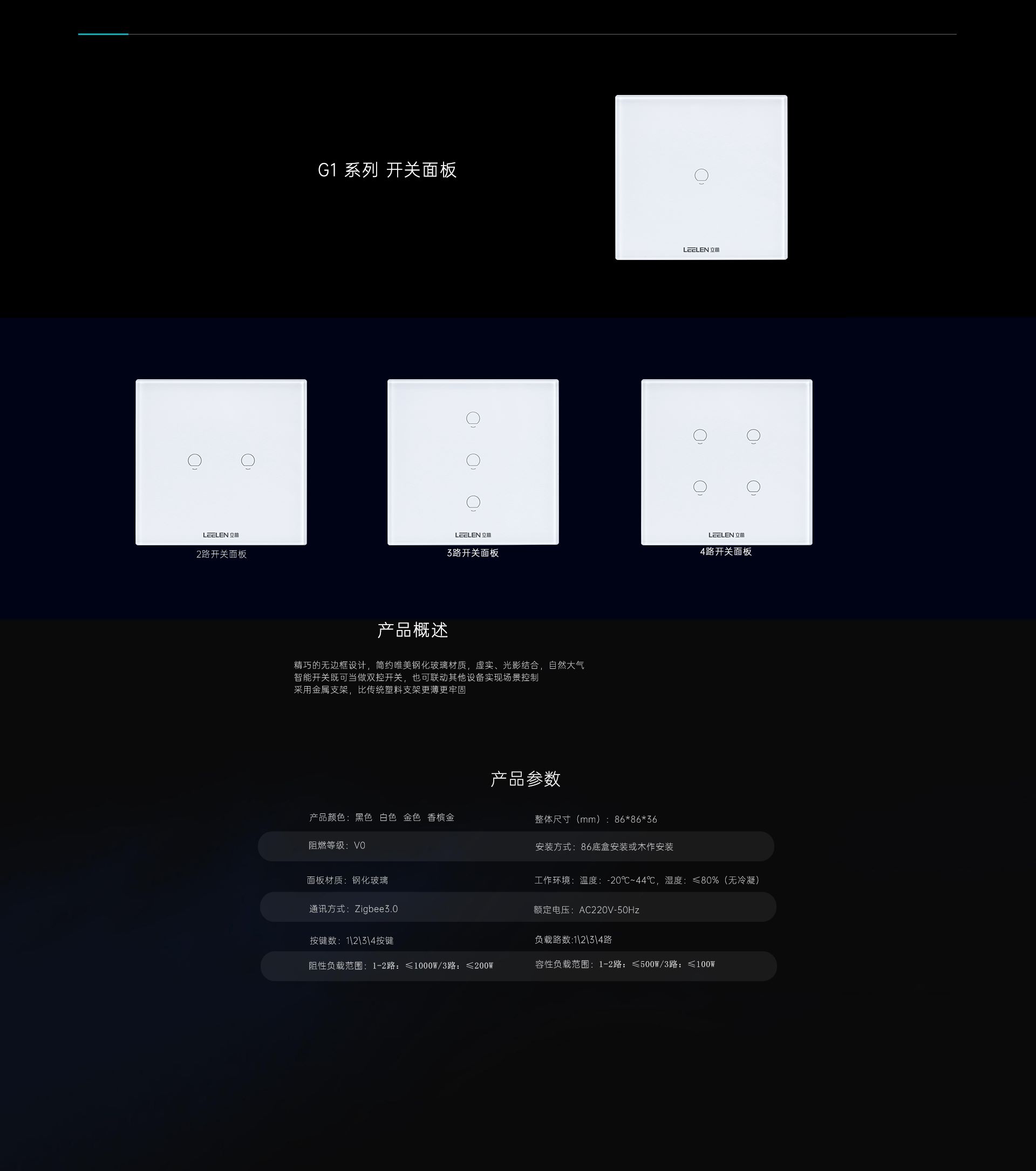 G1系列 开关面板